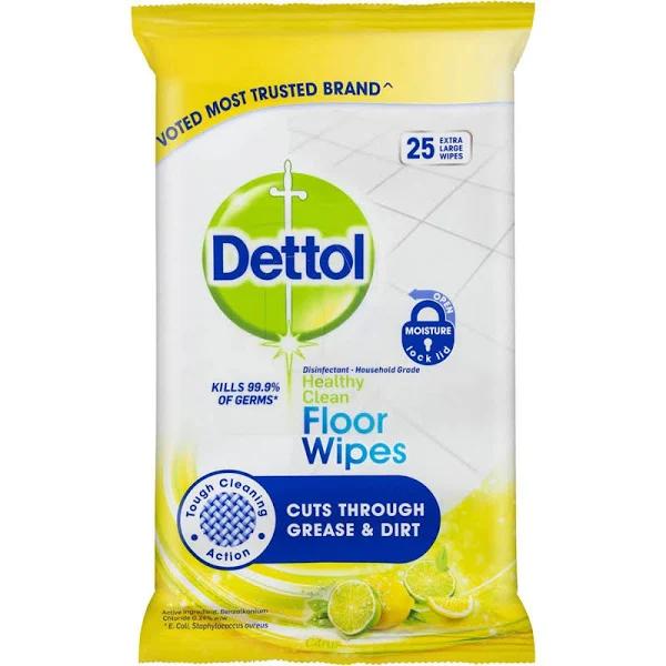 Dettol Antibacterial Floor Cleaning Wipes Lemon and Lime