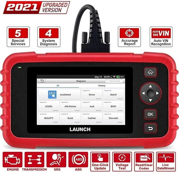 Launch CRP129X OBD2 Scanner, Oil/EPB/SAS/TPMS/BMS/Throttle/DPF Reset,Injector Coding, ABS SRS Transmission Engine Code Reader, Lifetime Free Update,