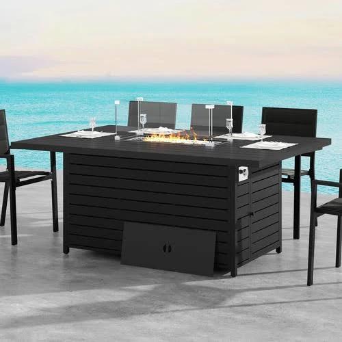 175cm Brinley Aluminium Outdoor Gas Patio Heater Table Colour: Black - Ever Dreaming Living | The Build