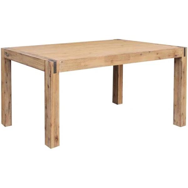 Dining Table 180cm Medium Size With Solid Acacia Wooden Base in Oak Colour - AfterPay & zipPay Available