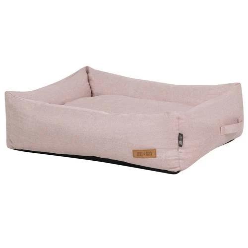 Lulu & Boo Quilted Siena Bolster Dog Bed Pink / Medium