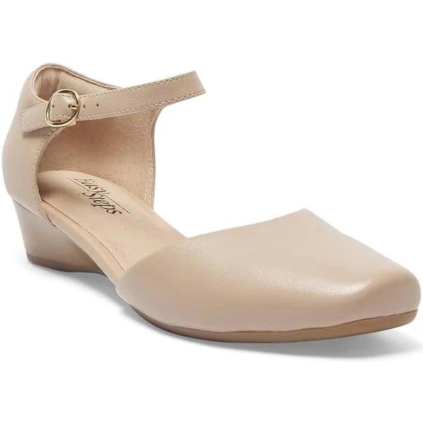 Easy Steps Sequel Heeled Shoes in Nude Leather Beige 10