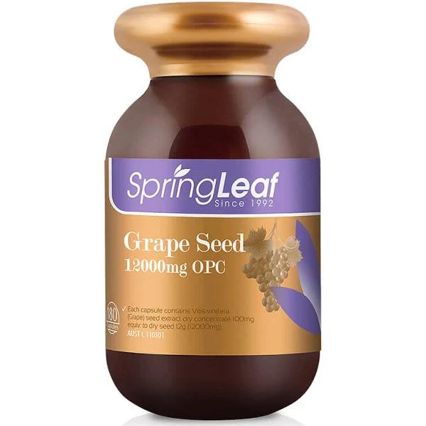 Spring Leaf Grape Seed 12000mg 180 Capsules