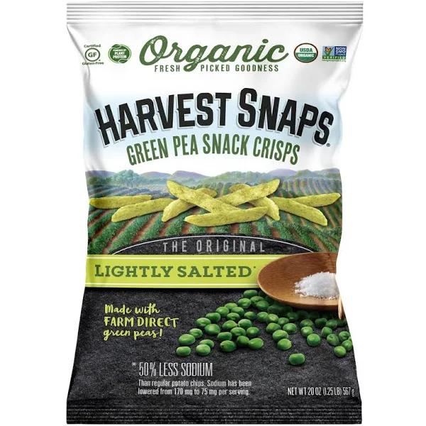 Harvest Snaps Organic Green Pea Snack Crisps Lightly Salted (20 oz)