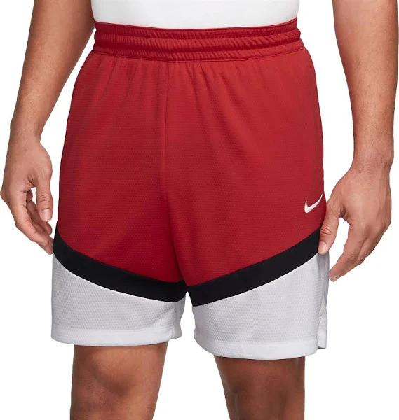 Nike Mens Dri-FIT Icon Basketball Shorts Red/White XL