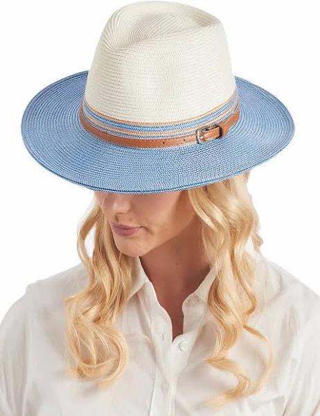 Cancer Council Heritage Town & Country Hat - Ivory/Blue