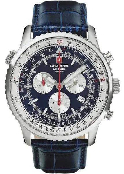 Swiss Alpine Military 7078.9535 Chronograph Men's Watch 45 mm Blue