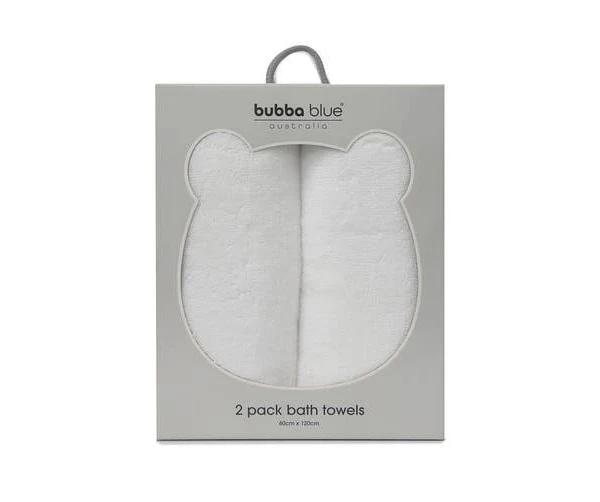 Bubba Blue Terrazzo Baby Bath Towel 2pk White