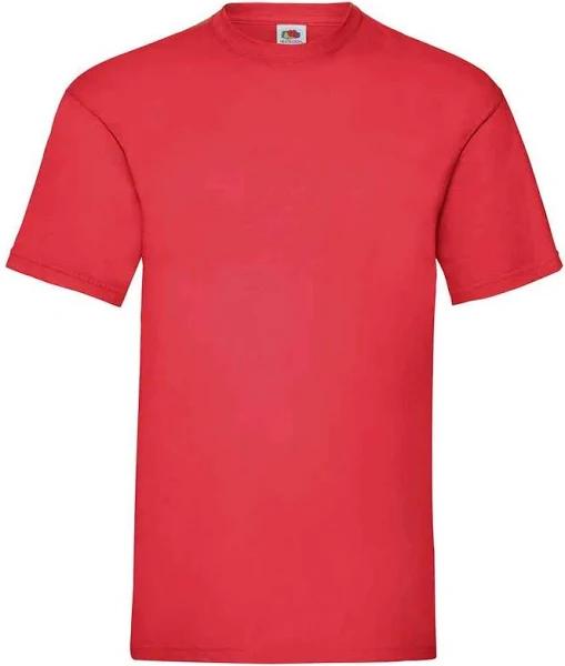 Fruit of The Loom Mens Valueweight T-Shirt Red S Cotton Mens T-Shirt