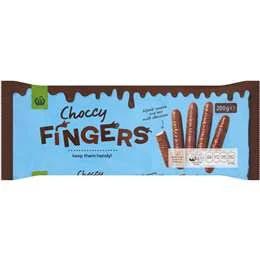 Woolworths Chocolate Fingers Biscuit 200g