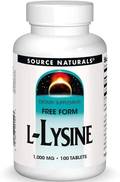 Source Naturals - L-Lysine 1,000 MG - 100 Tablets