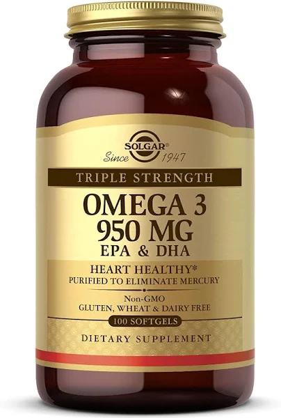 Solgar Triple Strength Omega-3 Softgels - Pack of 100