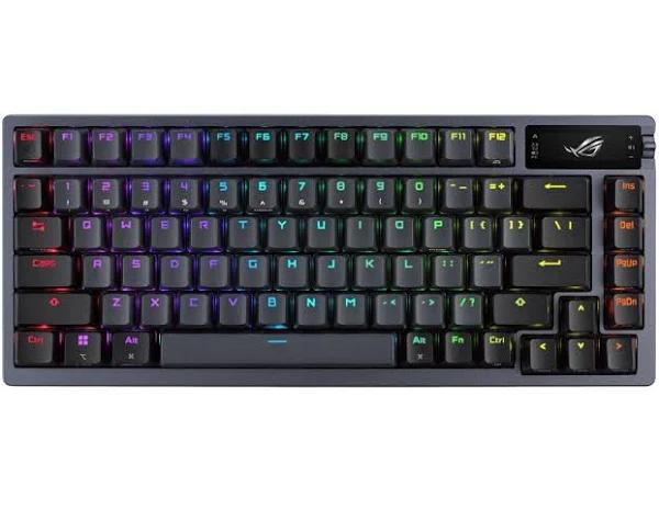 Asus ROG AZOTH/NXSM/PBT Gaming Keyboard, OLED Display, Storm Switch, 75 Keys, Tri-mode Connection, Black