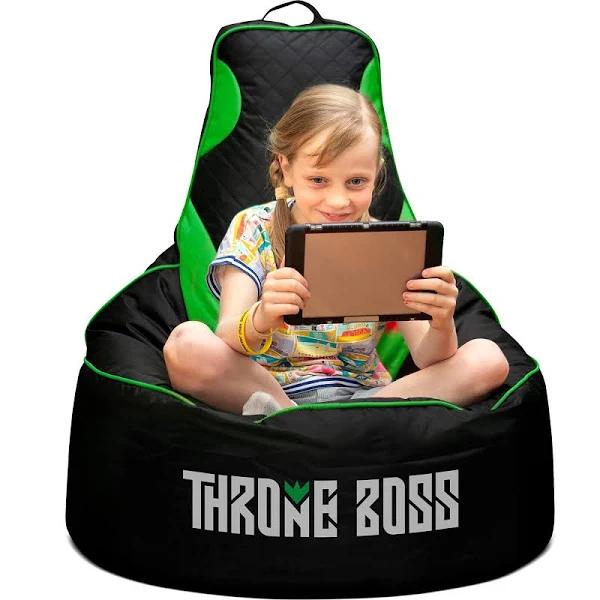 Throne Boss Child Green Gaming Bean Bag Chair