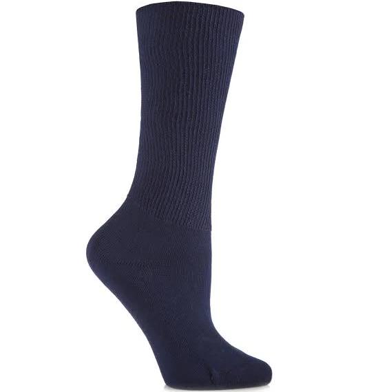 IOMI FOOTNURSE Extra Wide Oedema Socks For Swollen Feet Navy / UK 4-7