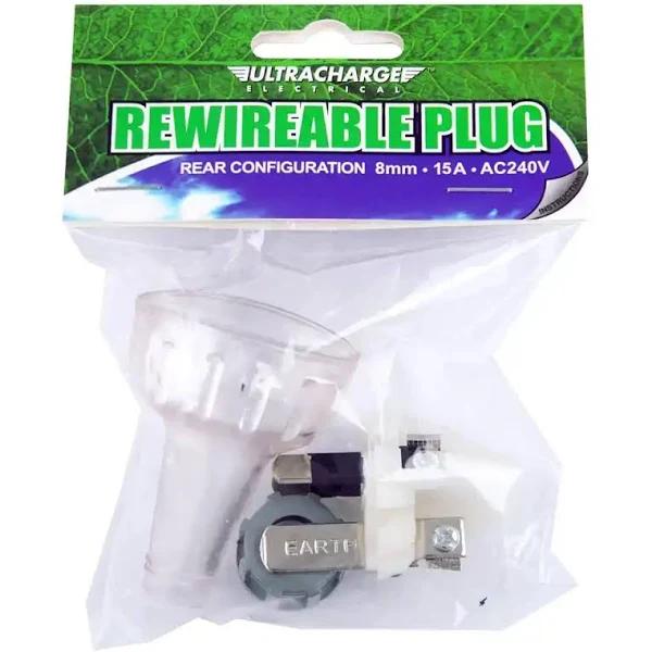 Ultracharge Electrical 15A Rewireable 3-Pin Plug 2