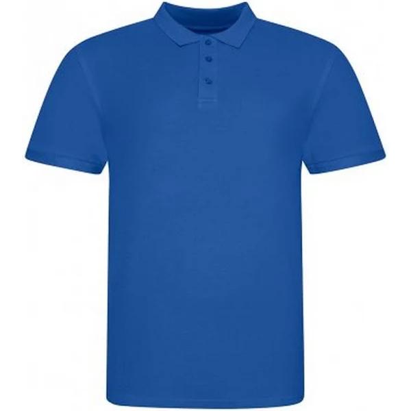 Awdis Mens Piqu Cotton Short-Sleeved Polo Shirt (Royal Blue) (M)