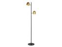 LEDlux Blakely Led Dimmable 2 Light Floor Lamp in Black and Brushed Brass