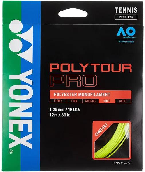 Yonex Poly Tour Pro 125 Tennis String Set - Yellow