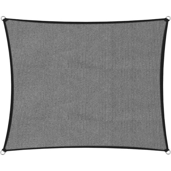 Wallaroo Outdoor Sun Shade Sail Canopy Grey Square 6 x 6m