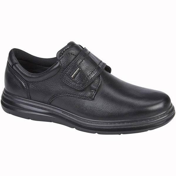 iMac Mens Leather Extra Wide Casual Shoes Black 11 UK