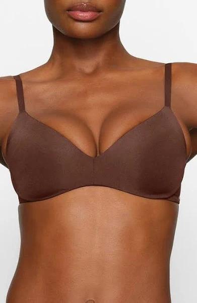 SKIMS Push-up Plunge Bra | Cocoa | Deep Neutral | Wireless Form | 30D | Women's