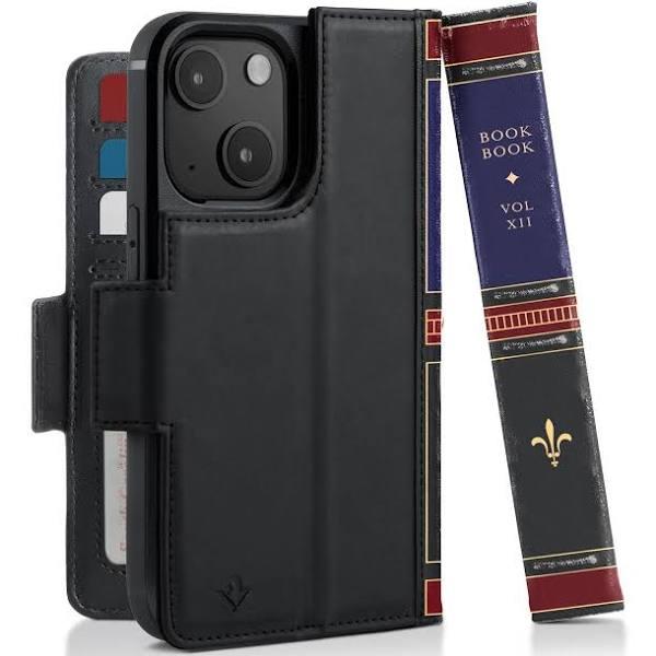 Twelve South BookBook Leather Wallet Magsafe Case iPhone 15 Standard - Black