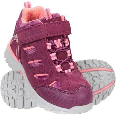 Girls Mountain Warehouse Drift Junior Waterproof Walking Boots - Red