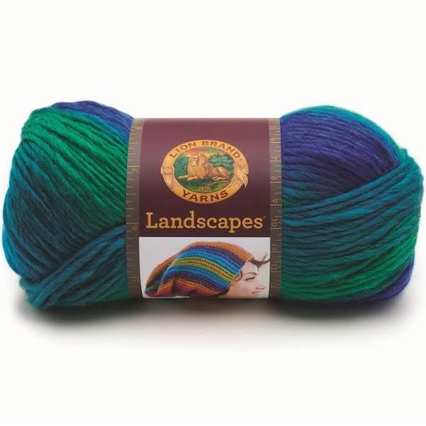 Lion Brand Yarn 545-207 Landscapes Yarn, Blue Lagoon