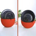 SOGA 2x Red Medium Hanging Resin Flower Pot Self Watering Basket Planter Outdoor Garden Decor