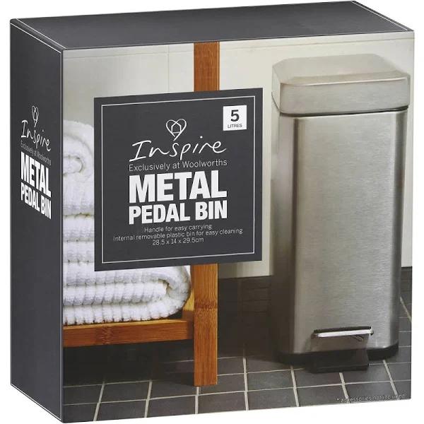 Inspire Metal Pedal Bin 5L Each | GimmeNow