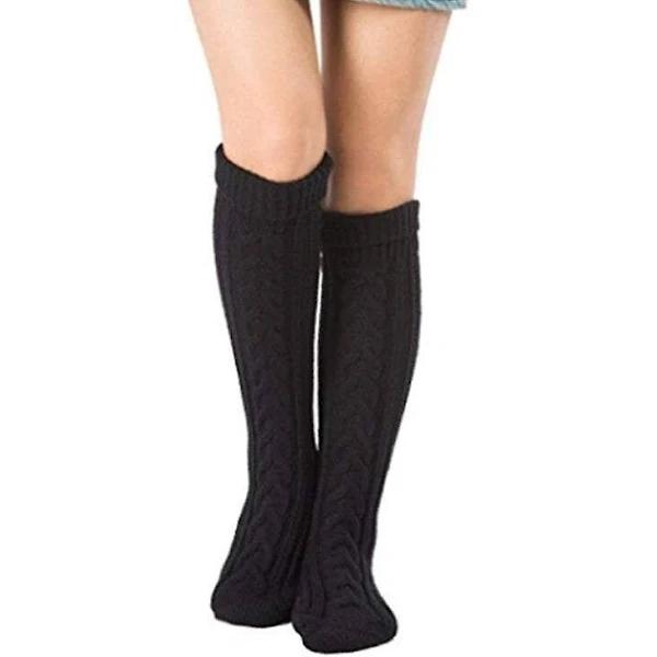 Women Knitted Knee High Socks Leg Warmers - Skin - AfterPay & zipPay Available