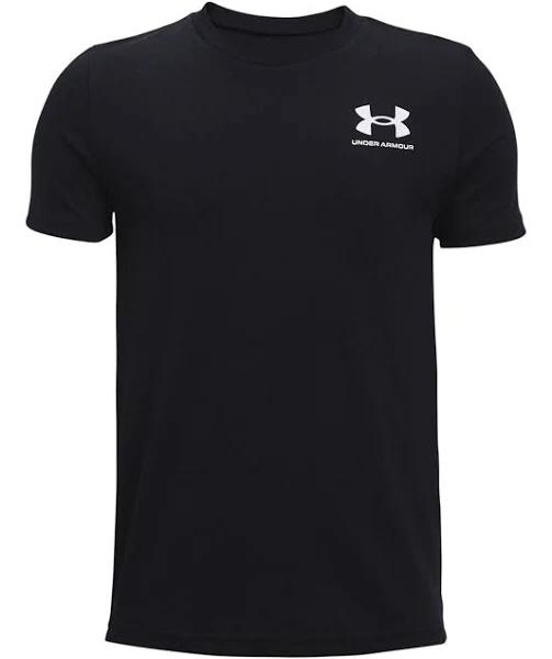 Under Armour Sportstyle Left Chest Short Sleeve T-Shirt Black M Boy