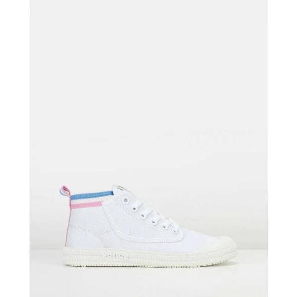 Volley Heritage Hi Leap Mens Womens Volleys Canvas Shoes - Pink-White-Blue