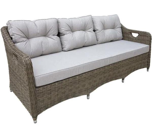 Liverpool Wicker Outdoor Lounge Sofa by FurnitureOkay, Beige