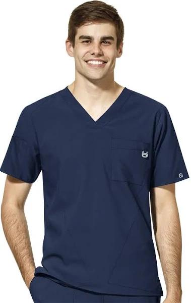 WonderWink W123 - Mens V-Neck Top Navy / M