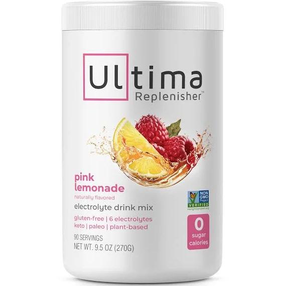 Ultima Replenisher Hydrating Electrolyte Powder, Pink Lemonade, 90