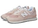 New Balance Unisex 574 Pink/White - Size 4.5