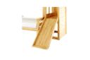 Harel Natural Timber Triple Bunk Bed With Slide - Natural