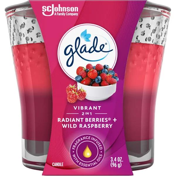 Glade 2 in 1 Candle Fresh Berries & Wild Raspberry