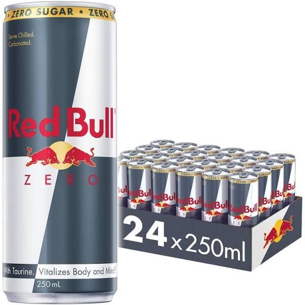 Red Bull Energy Drink, Zero, 250ml (24 Pack)