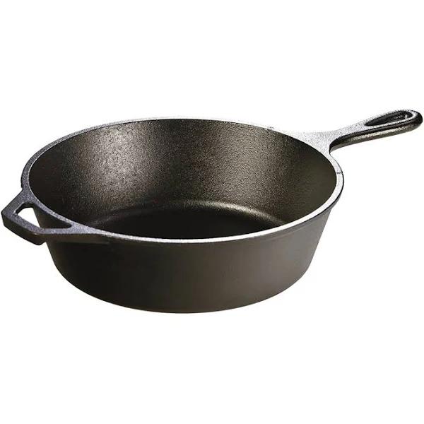 Lodge Cookware 10.25” Cast Iron Deep Skillet With Helper Handle