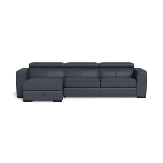 Siesta Leather Modular Sofabed Ocean Blue by Freedom