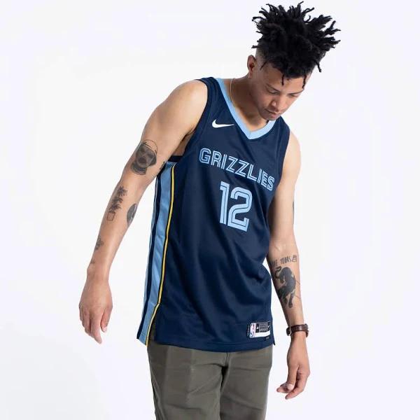 Nike Ja Morant Memphis Grizzlies Icon Edition Swingman Jersey - Navy XXXL