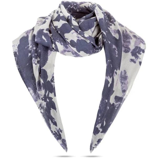 OZWEAR UGG 100% Merino Wool Scarf - White Grey