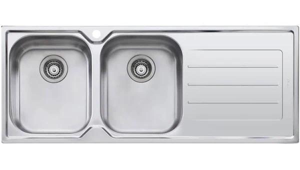 Oliveri Flinders Double Bowl Sink With Drainer FL171