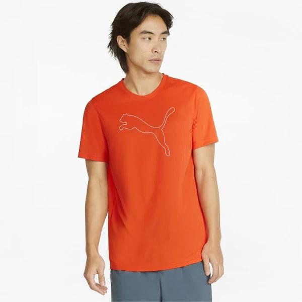 Performance Cat Men's T-Shirt in Cherry Tomato, Size XL, Polyester by Puma