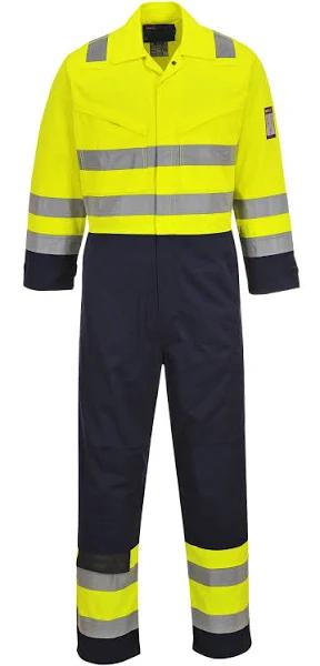 Portwest (Yellow & Navy, 4XL) Hi Vis Modaflame Coverall