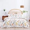 Dreamaker 100% Cotton Sateen Quilt Cover Set Daisy Print King