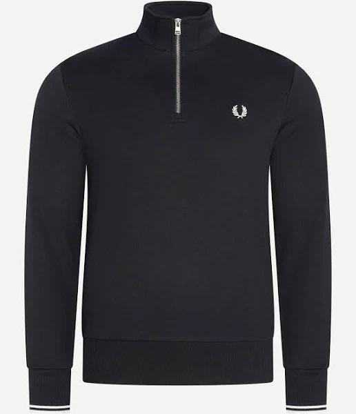 Fred Perry - Half Zip Sweatshirt in Black